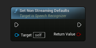 Set Non Streaming Defaults