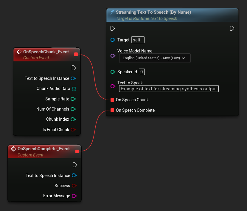 Streaming Text to Speech by Name